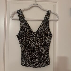 BDG Leopard Print Camisole in Black and Tan